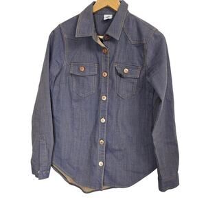 Cabi Workshop Jacket Womens XS Blue Denim Western Cowgirl Button-Up